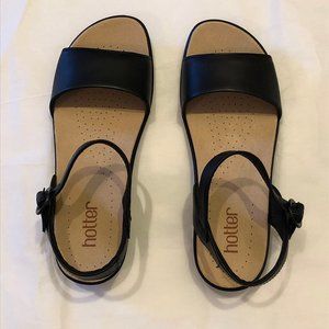 hotter | Shoes | Hotter Tropic Black Sandals Size 387 | Poshmark
